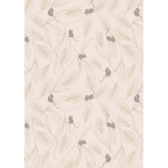 Autumn Fields - Barley Mouse on Cream - per 1/4m