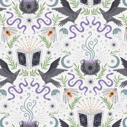 Cast A Spell - Spell on Cream with Silver Metallic Highlights - Lewis and Irene - per 1/4m
