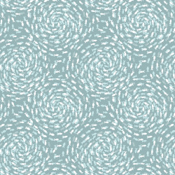 Ocean Pearls - Fish Swirls on Sea Froth Green with Pearlescent - by Lewis & Irene - per 1/4m