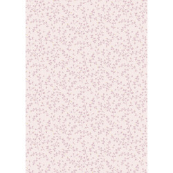 Floral Song - Nature's gifts on Light Pink - by Lewis and Irene - per 1/4 metre 