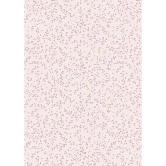 Floral Song - Nature's gifts on Light Pink - by Lewis and Irene - per 1/4 metre 