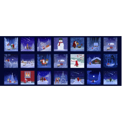 Tomtens Village - Christmas Tomtens 5 inch Squares Panel - Tomtens and Friends - Lewis & Irene - per panel