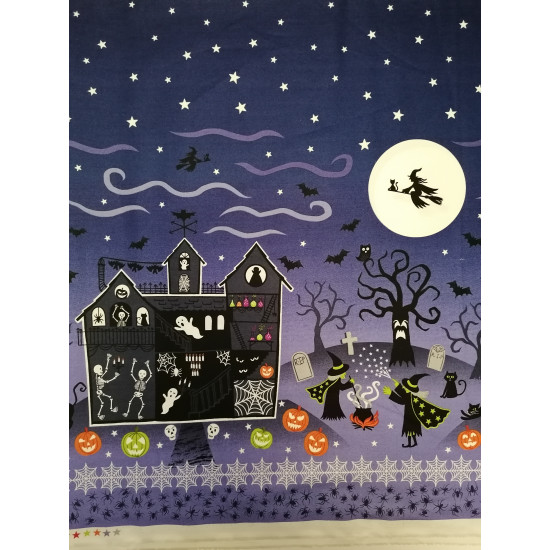 Haunted House - Glow in the Dark Haunted House - by Lewis and Irene - per 45 cm cut