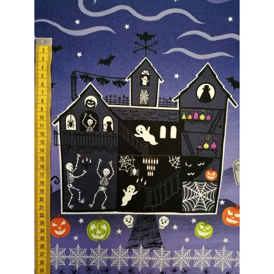 Haunted House - Glow in the Dark Haunted House - by Lewis and Irene - per 45 cm cut