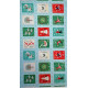 The 12 Days of Christmas Collection - Christmas squares on Winter Blue Panel - by Lewis & Irene - per 30 cm Panel