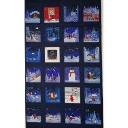 Tomtens Village - Tomtens and Friends Christmas Advent Panel - Lewis and Irene - per panel