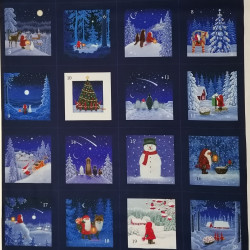 Tomtens Village - Tomtens and Friends Christmas Advent Panel - Lewis and Irene - per panel
