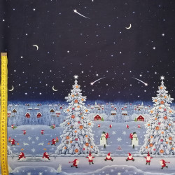 Tomtens Forest Friends - Forest Friends Double Edge Border - by Lewis & Irene - Exta Wide per 1/2 metre
