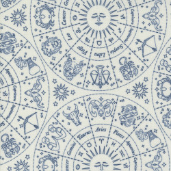 Starry Sky - Zodiac - by April Rosenthal - Moda - per 1/4m