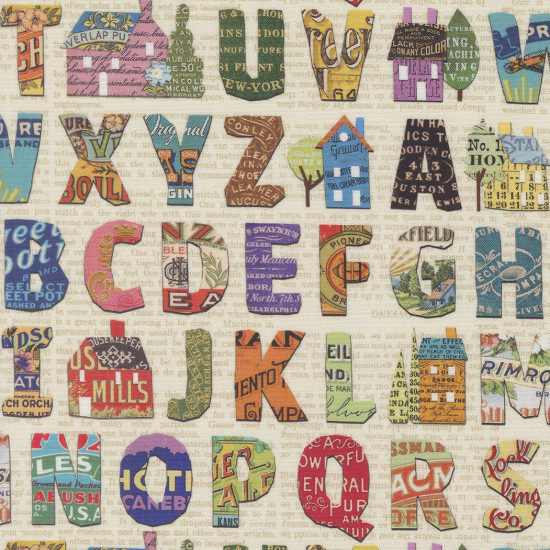 Paper Hamlet - Paper Alphabet - by Cathe Holden - Moda - per 1/4m