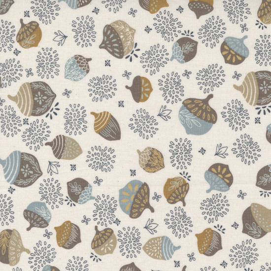 Slow Stroll - Acorns on Cream - by Stephanie Sliwinski - Moda - per 1/4m