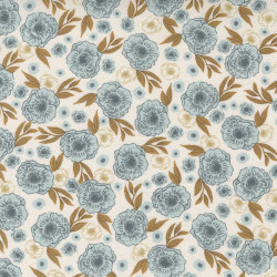 Slow Stroll - Flowers on Cream - by Stephanie Sliwinski - Moda - per 1/4m
