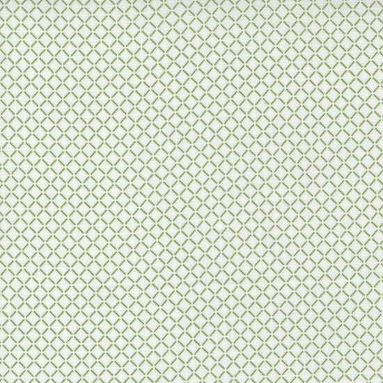Nantucket Summer - Green Diamond on White - Moda - per 1/4m