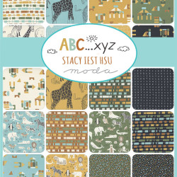 ABC XYZ - 40 2.5" x 42" precut fabric - by Stacy Iest Hsu - Moda - Jelly Roll