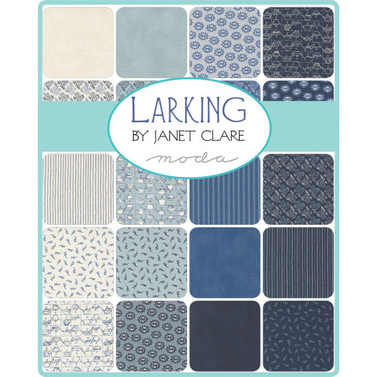 Larking - Janet Clare - 42 x 5" pre-cut squares - Moda - Charm Pack