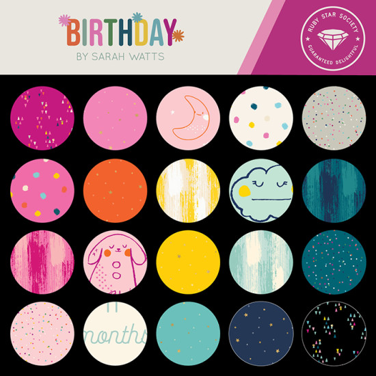 Birthday - 42 x 10" squares - by Sarah Watts - of Ruby Star Society - Moda - Layer Cake