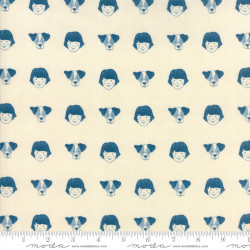 Freya and Friends - Portraits Blue - Janet Clare - Moda - per 1/4m