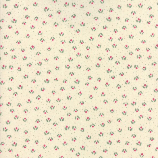 Freya and Friends - Small Flowers Chalk - Janet Clare - Moda - per 1/4m