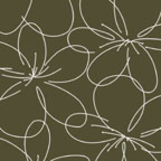 Daily Zen - Moss Dark Taupe Flower - by Benartex - per 1/4m