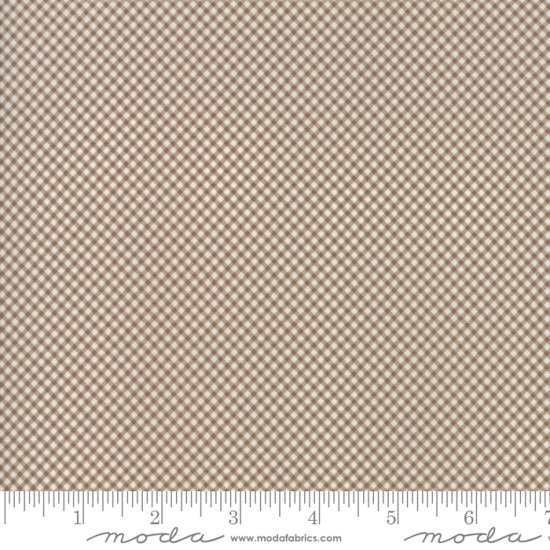 Cottontail Cottage - Soft Brown Mini Check - Moda - per 1/4m