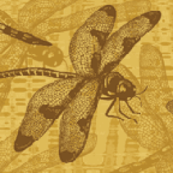 Nature's Etchings - Dragon Fly by Benartex - per 1/4m