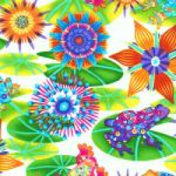 Calypso Frogs by Fabri Quilt - per 1/4m