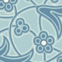 Downton Abbey - Lady Edith - Blue Floral - by Andover Fabrics - per 1/4m