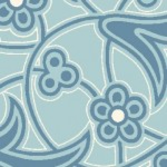 Downton Abbey - Lady Edith - Blue Floral - by Andover Fabrics - per 1/4m