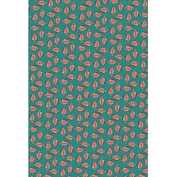 Indian Spice Market - Pink Leaf by J Makower - per 1/4m