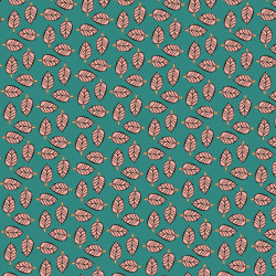 Indian Spice Market - Pink Leaf by J Makower - per 1/4m