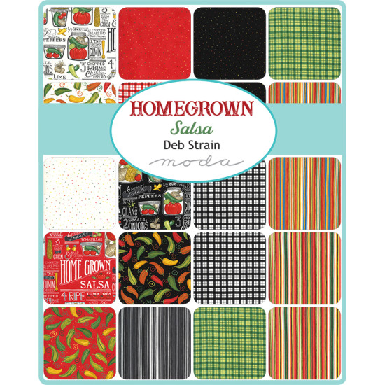 Homegrown Salsa - by Deb Strain - Moda - Charm Pack