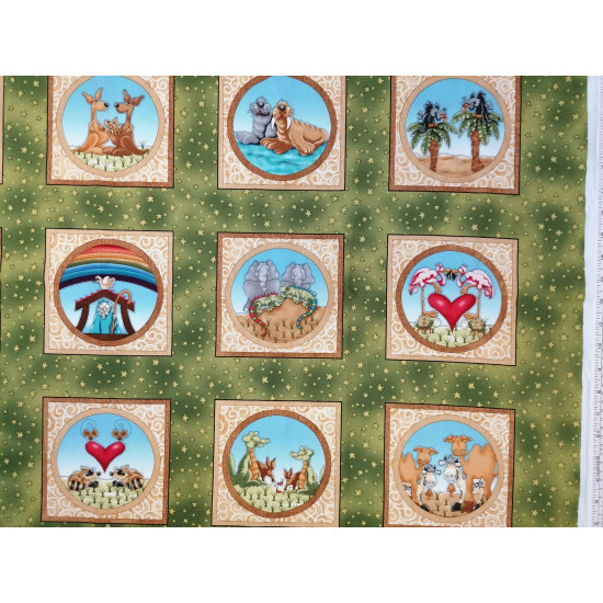 Two by Two - by Leanne Anderson for Henry Glass - Fabric Panel