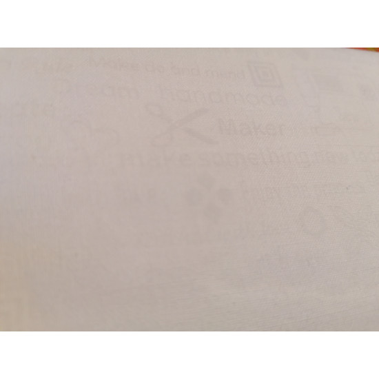 White on White -  Text - by Littondale - per 1/4m