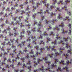 Jolly Spring - Lilac Pansies by Lewis & Irene - per 1/4m