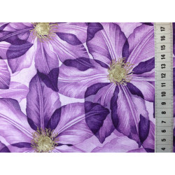 Summers Day - Lilac Flowers - by Fabric Freedom - per 1/4m