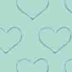 Chocoholics Aqua Hearts - by Clothworks - per 1/4m
