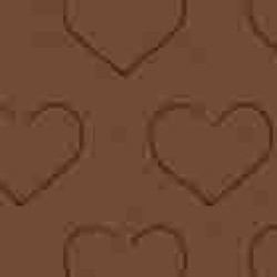Chocoholics Brown Hearts - by Clothworks - per 1/4m