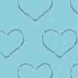 Chocoholics Blue Hearts - by Clothworks - per 1/4m