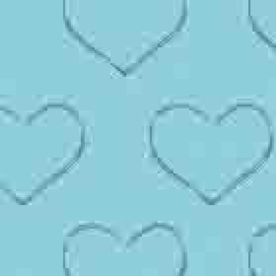 Chocoholics Blue Hearts - by Clothworks - per 1/4m