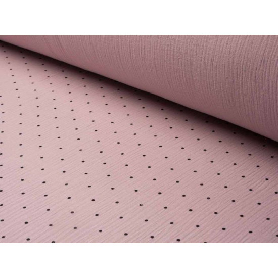 Double Baby Gauze - Spot Pale Pink - per 1/2m